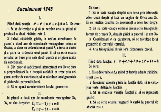 Ce subiecte se dădeau la Bacalaureat în urmă cu câteva decenii. Problemele de matematică ar putea părea acum imposibil de rezolvat 459568