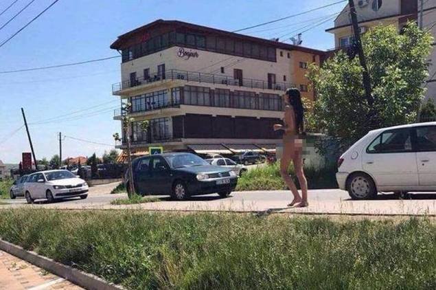 Tânără din Cluj, drogată și lăsată sa umble goală pe strada. Trecatorii o filmau, în loc să sune la poliție