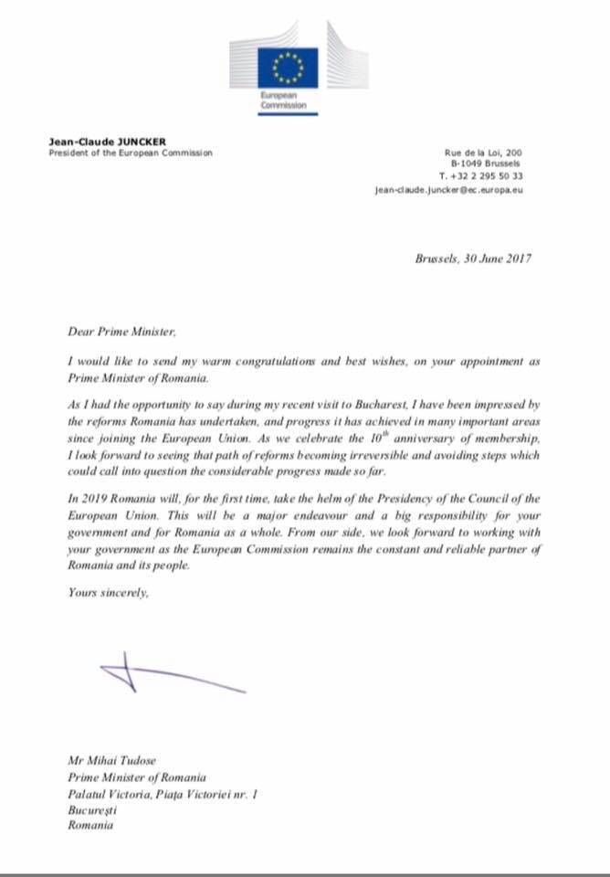 Guvernul Tudose primește laude de la Bruxelles