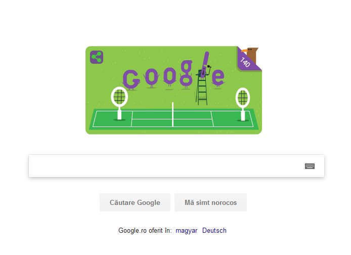 TURNEUL DE LA WIMBLEDON. Google marchează cu un Doodle special 140 de ani de la primul turneu al Campionatului de la Wimbledon