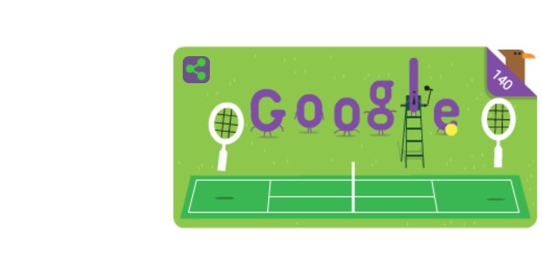TURNEUL DE LA WIMBLEDON. Google celebrează 140 de ani de Wimbledon cu un Doodle special
