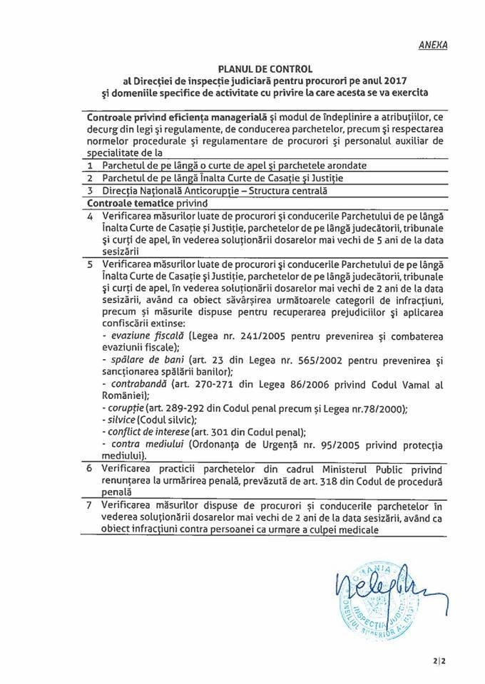 Inspecţia Judiciară a publicat planul de control la parchete, inclusiv la DNA şi PÎCCJ  461770