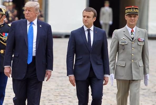 Moment istoric în Franța: Președintele Statelor Unite asistă la parada militară de 14 iulie LIVE VIDEO