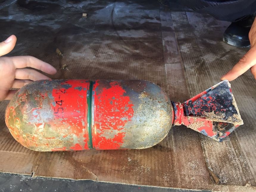 O bombă a fost descoperită pe plaja din Eforie Sud