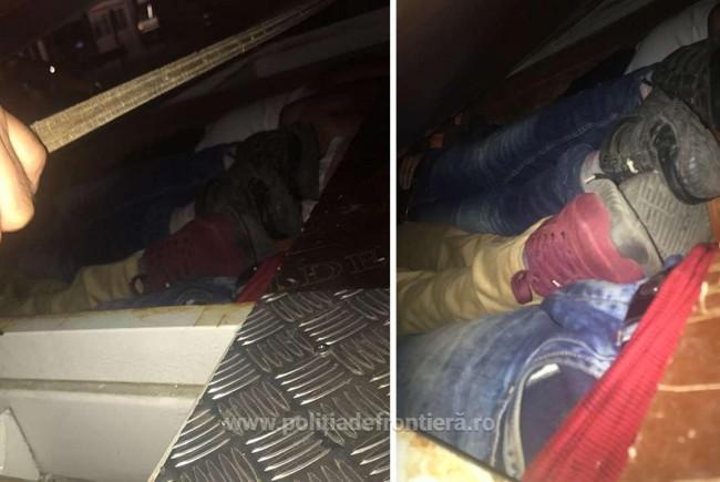 Poliția de frontieră a oprit un cetățean bulgar. Ce ascundea bărbatul în podeaua falsă a unei platforme auto. „Așa ceva n-am mai văzut” FOTO în articol 465202