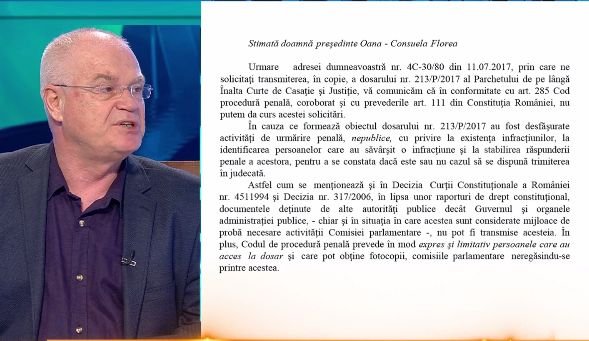 100 de minute: Eugen Nicolicea demontează răspunsul Parchetul General, care respinge solicitarea Parlamentului cu privire la dosarul alegerilor din 2009