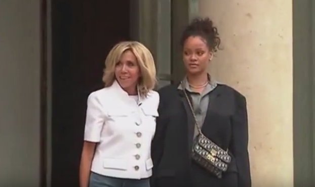 Rihanna s-a întâlnit cu soții Macron. „Vom face un anunţ foarte important” - VIDEO