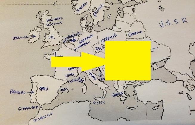 Unor americani li s-a dat o hartă goală a Europei ca să completeze ei numele țărilor. Uite ce au scris în dreptul României - FOTO