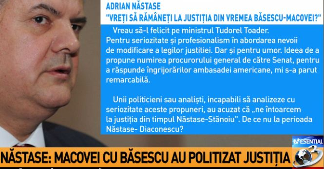 EXCLUSIV. Adrian Năstase, mesaj de susținere pentru ministrul Justiției