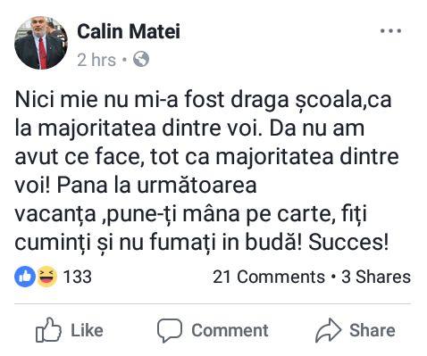 Un deputat PSD le transmite elevilor un mesaj plin de greșeli, în prima zi de școală - FOTO 478462