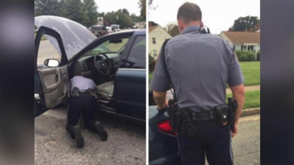 Polițistul a oprit-o și i-a cerut să coboare. Când a văzut ce făcea omul legii, femeia a luat telefonul și a început să-l înregistreze (VIDEO) 479933