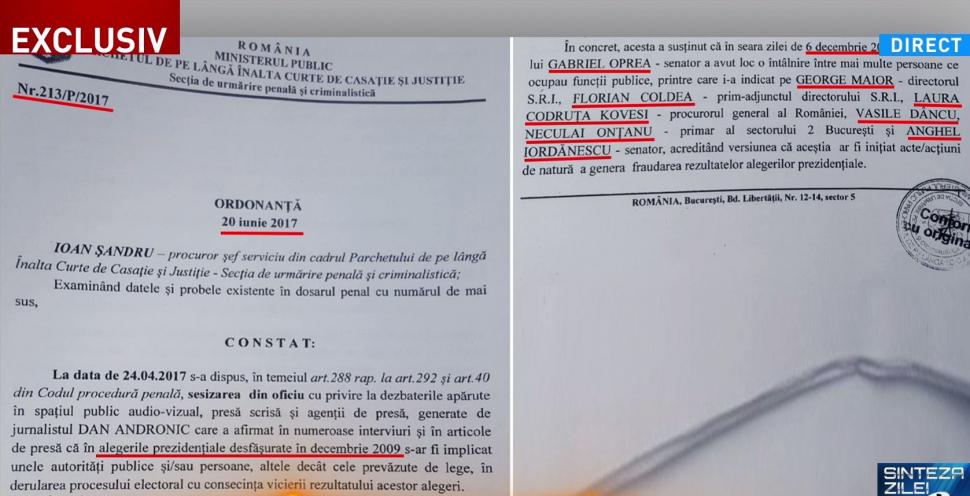 DOCUMENT. E oficial: Kovesi a fost acasă la Oprea, în seara prezidențialelor din 2009 481600
