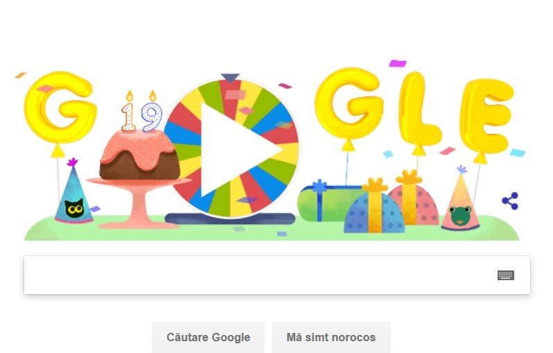 ROATA ANIVERSARĂ GOOGLE. Aniversarea Google celebrată cu un Google Doodle special