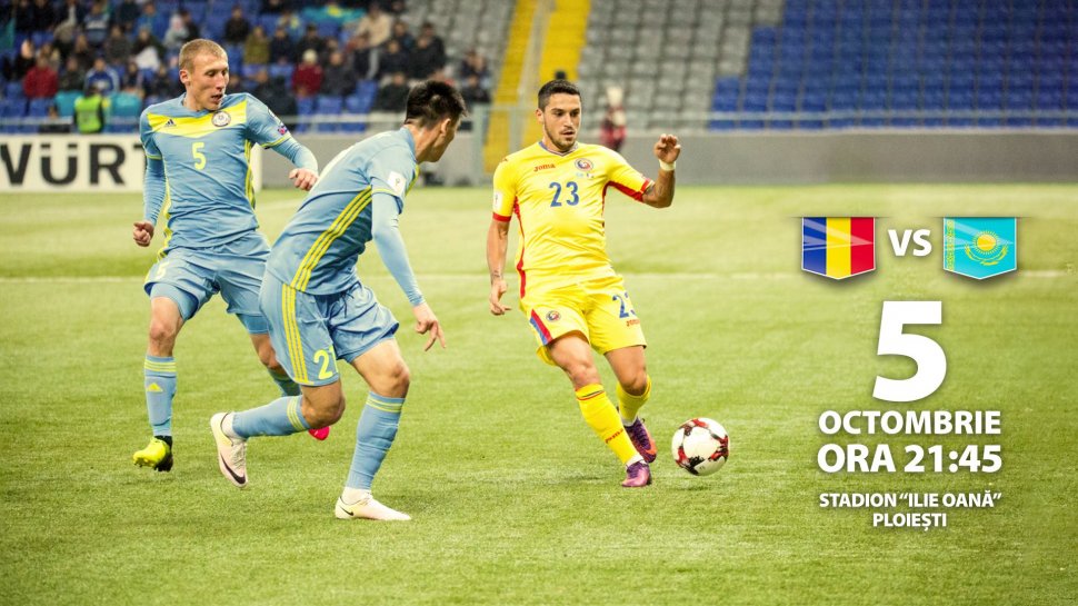 ROMÂNIA-KAZAHSTAN LIVE VIDEO STREAM ONLINE în preliminariile Cupei Mondiale. Debut complicat pentru Contra