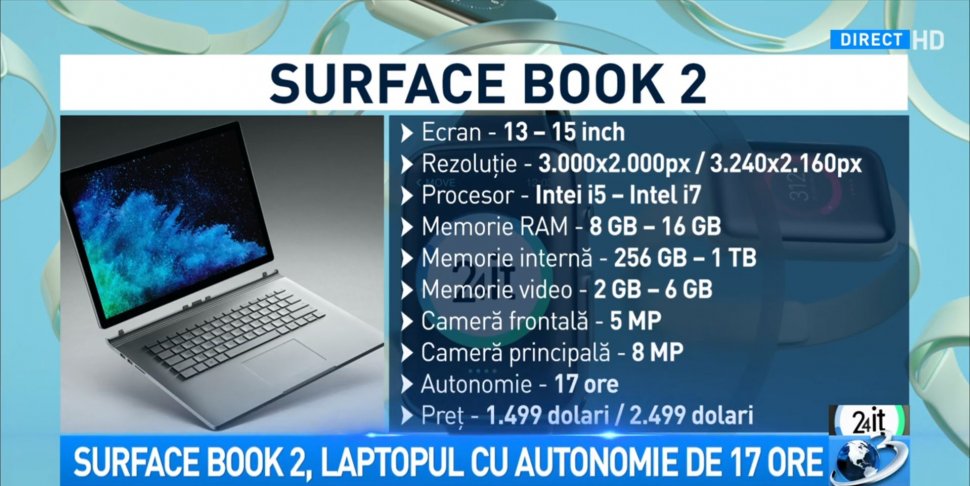 24 IT. Surface Book 2, laptopul cu autonomie de 17 ore