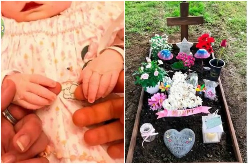 O mamă a postat poze cu fetița ei moartă, după ce aceasta a murit otrăvită în pântece