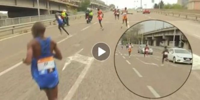 Un alergător a câștigat un maraton după ce oamenii din fața lui au mers într-o direcție greșită - VIDEO