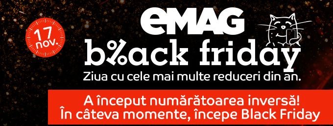 Black Friday 2017. eMAG dă startul reducerilor uriașe