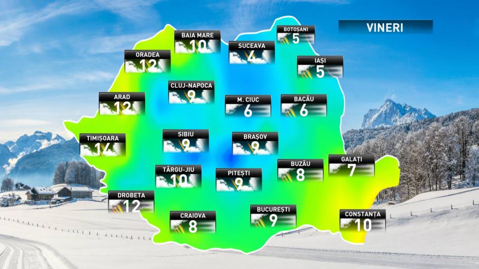 Cod galben de burniţă și ceață, până la ora 18:00. Prognoza meteo pentru următoarele zile 493028