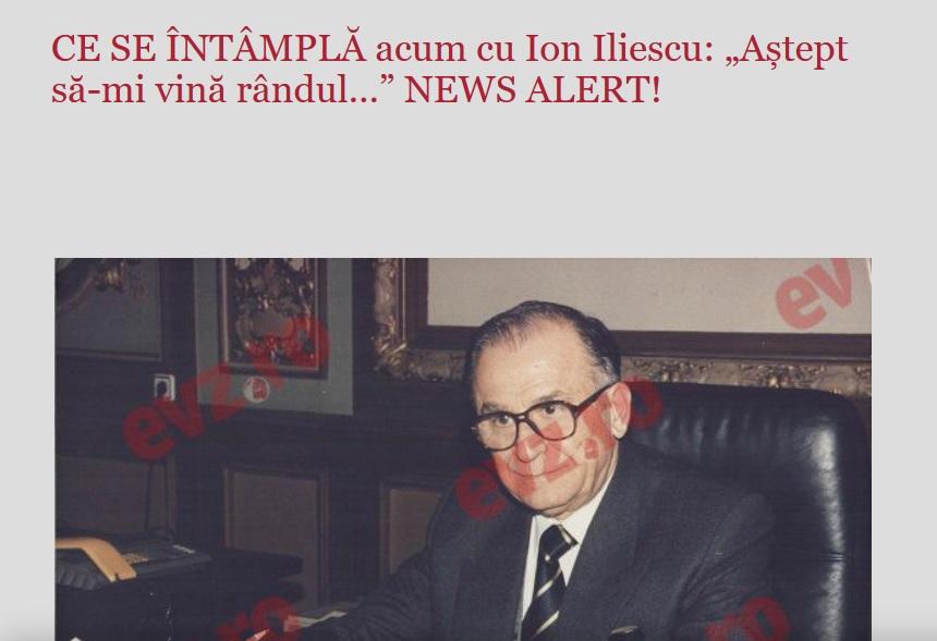 Știrea falsă cu Ion Iliescu care a circulat după moartea Stelei Popescu 493109