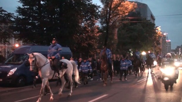 Jandarmeria Română, apel pentru identificarea celor care au lovit caii la protestele de duminică