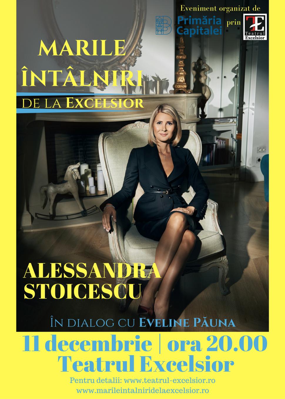 Alessandra Stoicescu - primul jurnalist din România invitat la Marile Întâlniri de la Teatrul Excelsior!  495408