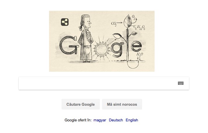 GOOGLE DOODLE. Jan Ingenhousz, aniversat de Google. Cine a fost omul de știință