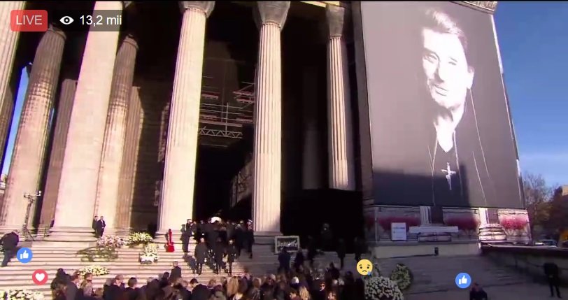 Funeralii naționale în Franța pentru cântărețul Johnny Hallyday LIVE VIDEO