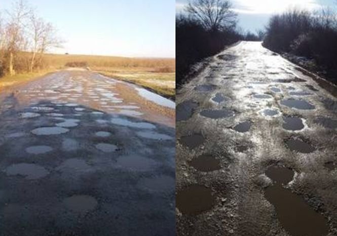 Cum arată un drum județean din România? „Parcă e un cofraj de ouă” 