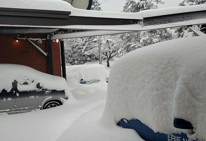 Un oraș întreg a fost îngropat în zăpadă. Șoferii nu şi-au mai găsit maşinile - Galerie FOTO 499616