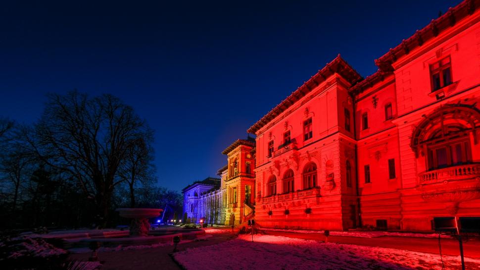 Palatul Cotroceni, luminat în culorile tricolorului de Ziua Unirii Principatelor 504971