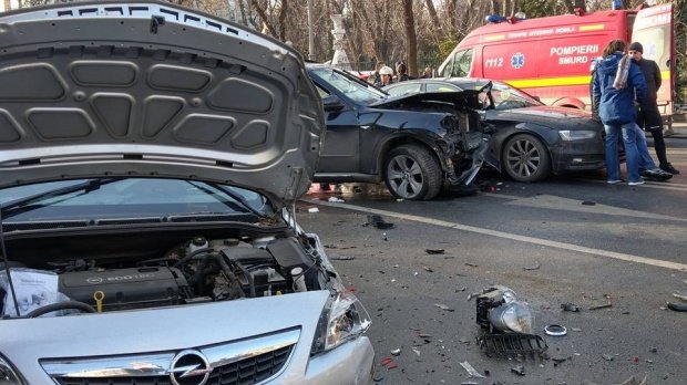 Detalii şocante în cazul şoferului care a provocat accidentul în lanţ din Bucureşti, cu intenţia de a-şi ucide soţia