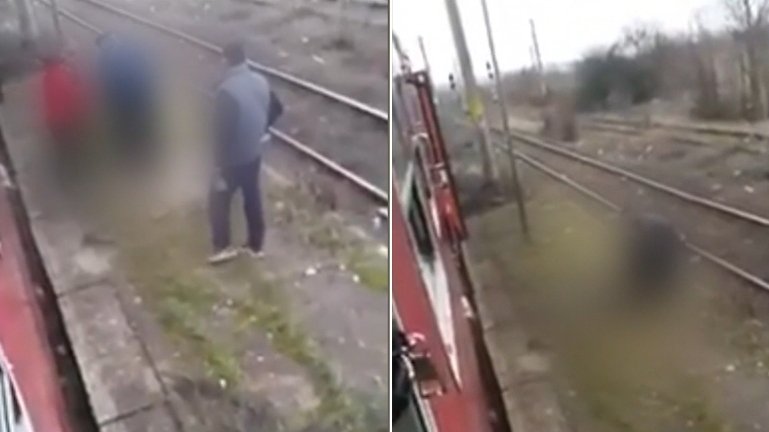 Scene șocante în Arad! Un bărbat a fost aruncat din tren și snopit în bătaie - VIDEO