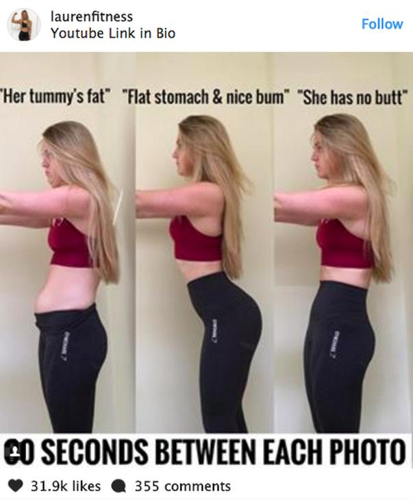 O tânără distruge, într-o singură imagine, unul dintre cele mai mari mituri de pe internet 509118