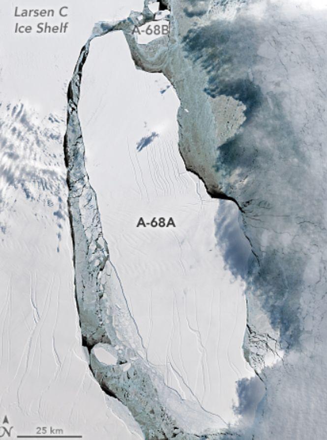 Primele fotografii cu ghețarul uriaș care s-a rupt din Antarctica! Imaginile sunt șocante 509449