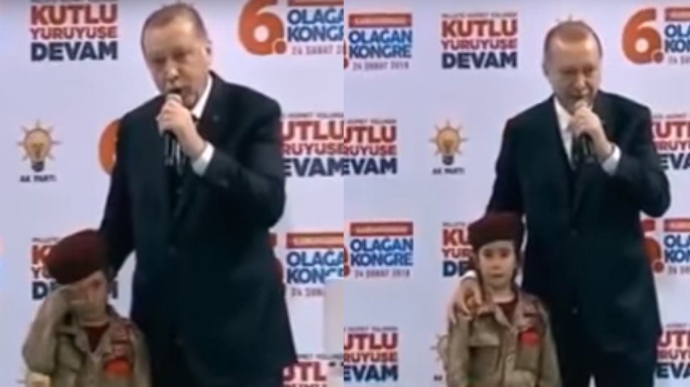 Imagini șocante. Promisiunea lui Erdogan pentru o fetiță „soldat” - VIDEO