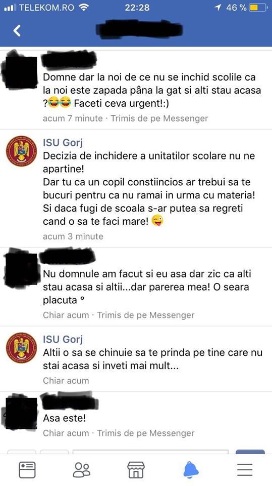 Un elev din Gorj a cerut ISU să închidă şi şcolile din judeţul lui. Ce răspuns a primit 511531
