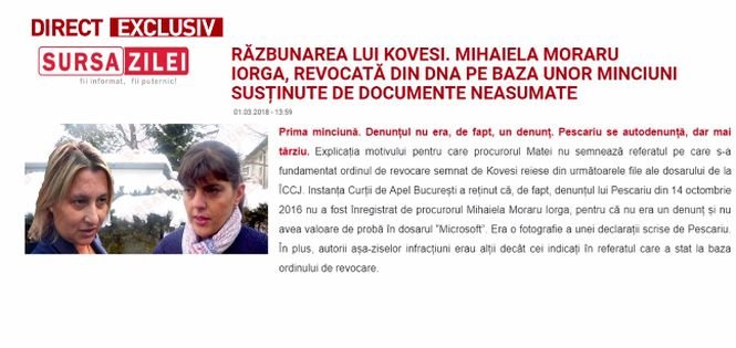 Cum s-a răzbunat Codruța Kovesi pe procurorul Iorga Moraru