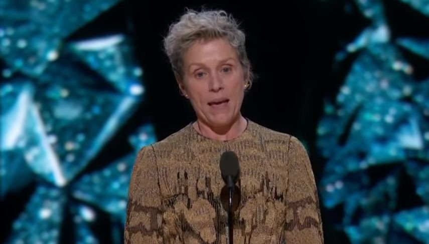 Discursul emoționant de la gala premiilor Oscar 2018. Frances McDormand, cea care a câștigat trofeul pentru cel mai bun rol feminin, i-a impresionat pe toți
