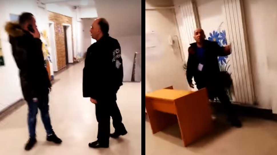 Imagini revoltătoare în județul Prahova. Un tânăr a fost bătut de paznic pe holurile spitalului - VIDEO