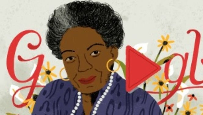 Maya Angelou. Google Doodle pentru a-i celebra aniversarea