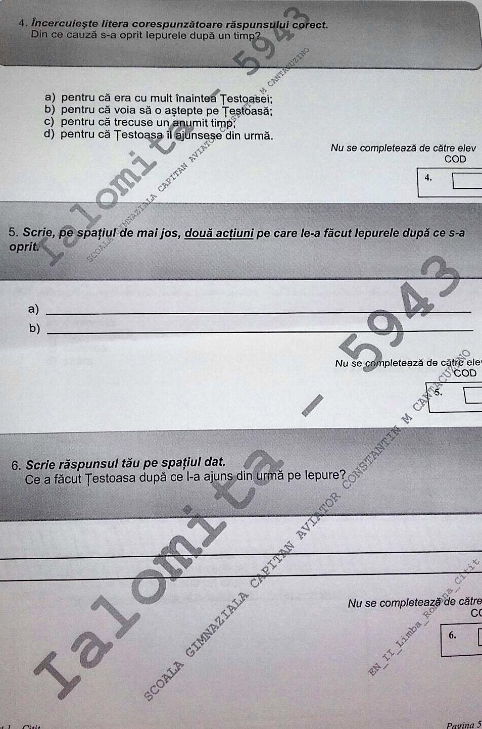 Subiecte Evaluarea de la clasa a II-a, 2018. Iată ce subiecte au căzut la Limba romană - Citit - varianta 1 525759