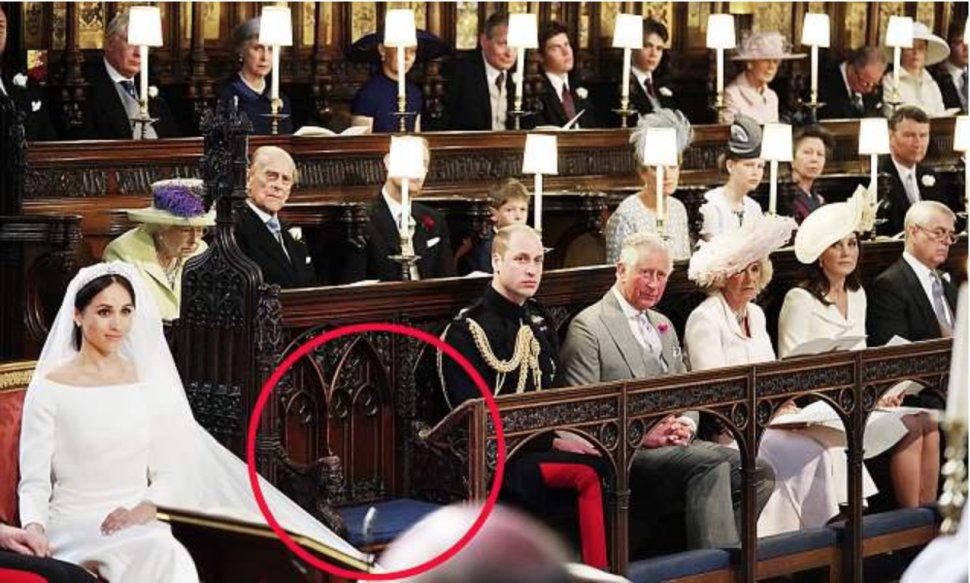 De ce era liber locul din fața Reginei Elisabeta la nunta Prințului Harry și-a lui Meghan Markle?