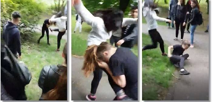 Bătaie cruntă între două tinere într-un parc din Timișoara. Nimeni nu face nimic VIDEO ȘOCANT
