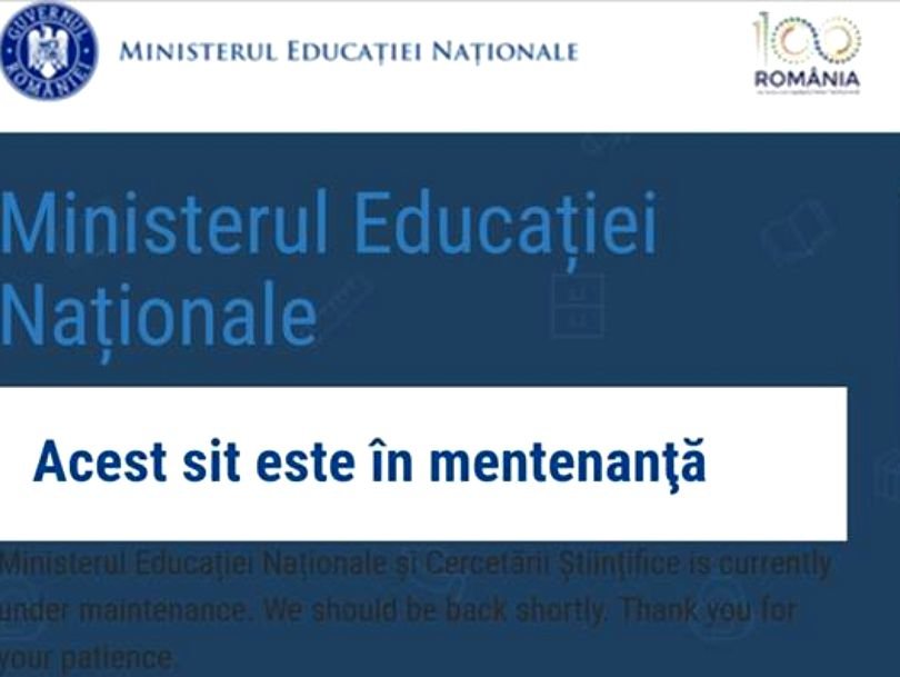 Site-ul Ministerului Educației nu poate fi accesat