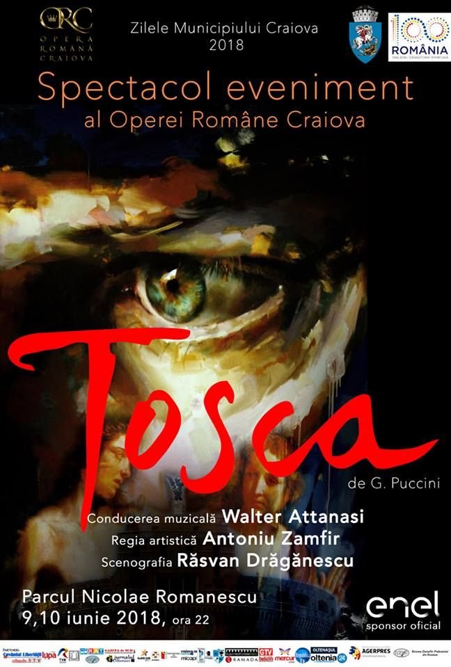  Opera Română Craiova va susține două spectacole-eveniment „TOSCA” în Parcul Nicolae Romanescu, datorită numărului mare de solicitări pentru bilete