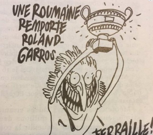 Charlie Hebdo, răspuns după reacția românilor în cazul caricaturii cu Simona Halep