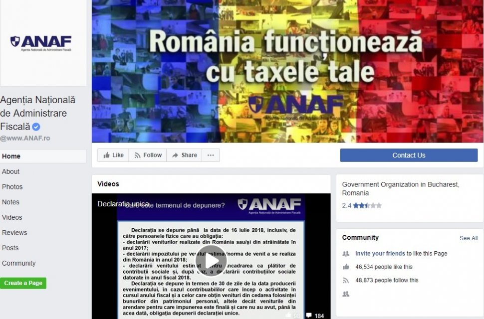 Mai mulți românii au intrat, miercuri, în vorbă pe Facebook cu cei de la ANAF. Multora nici nu le-a venit să creadă ce mesaje primesc