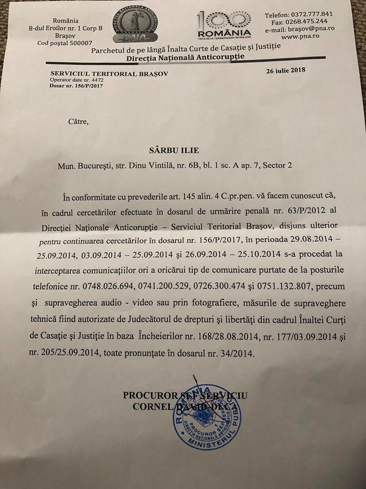 Victor Ponta a făcut public documentul. DNA a comandat mandat de interceptare totală pentru socrul său  542886