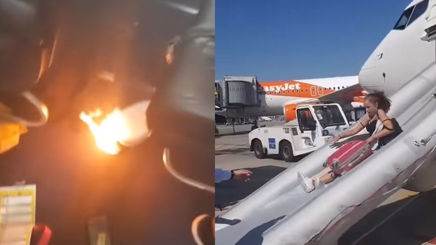 Incident pe un aeroport din Barcelona! Avion evacuat în urma unei explozii - VIDEO